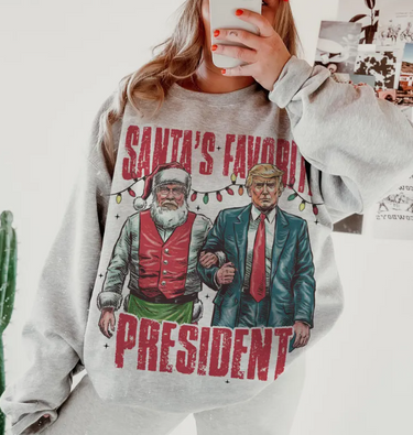 Santa's Favorite President Trump Won 2024 T-shirts, sweatshirts, hoodies